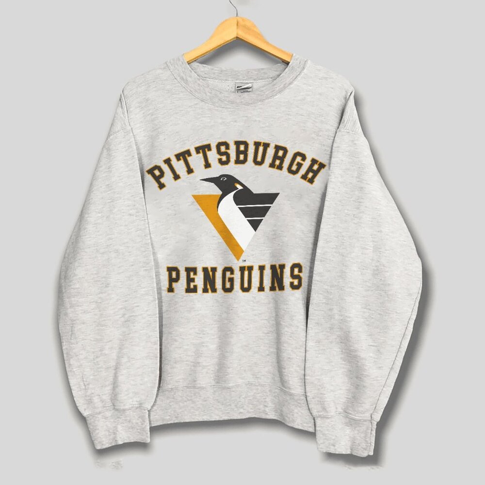 Vintage 1993 Pittsburgh Penguins Hockey Crewneck Sweatshirt, NHL Hockey Shirt